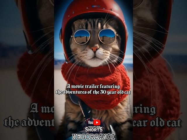 Feline Adventure: Cat in Red Knitted Motorcycle Helmet #shorts