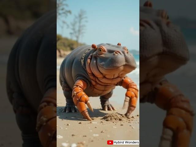 Hippo + Crab = HippoCrab | Playful giant with pinch-worthy arms #shorts