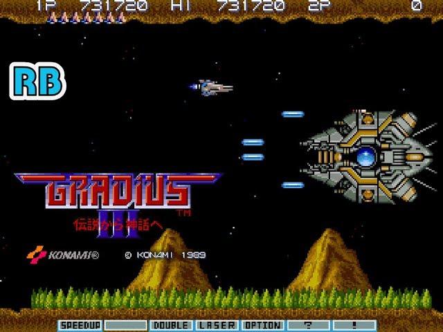 1989 [60fps] Gradius III (Asia) 1487950pts TypeB Loop3-3 (Bug & Secret stage)