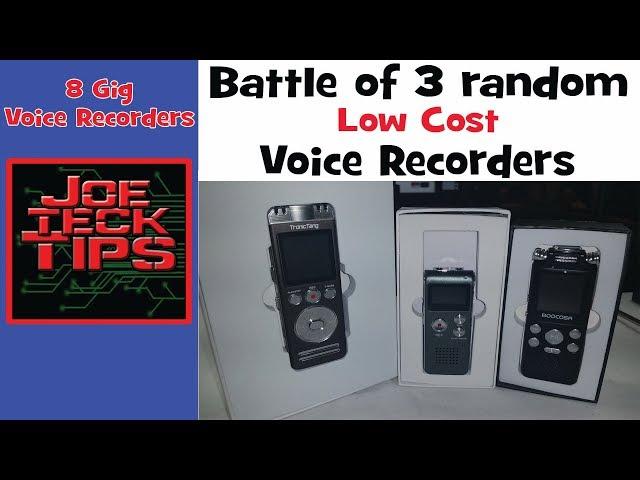 The battle of 8gig Voice Recorders | REVIEWS | JoeteckTips