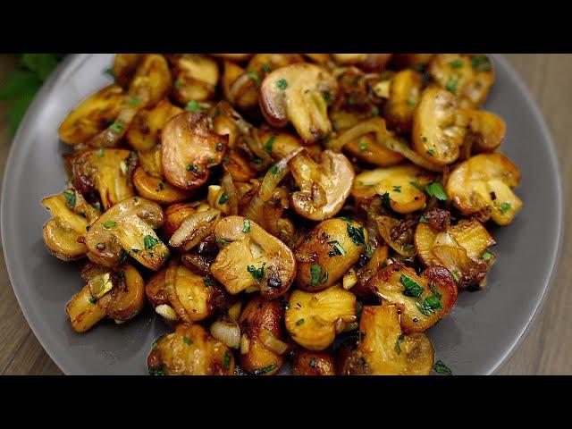 How easy and tasty to cook fried mushrooms in a pan