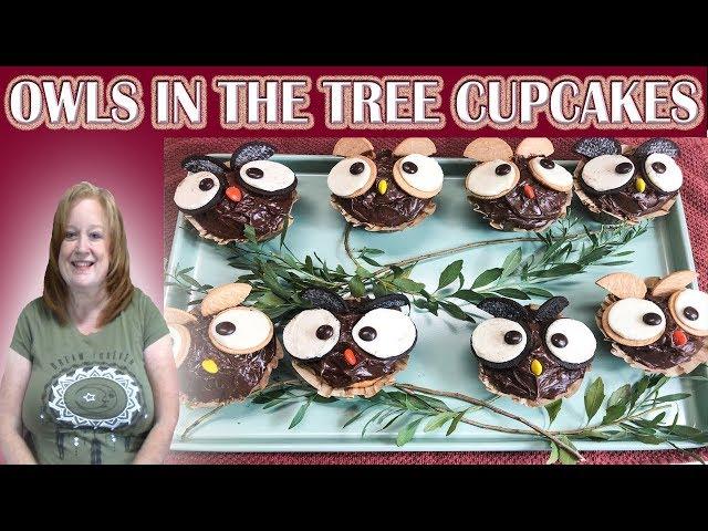 OWLS IN A TREE CUPCAKES | FALL ARTSY CUPCAKE COLLABORATION | BAKE WITH ME