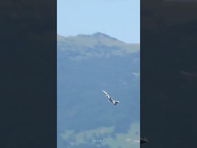 French "Rafale" fighter aircraft Q flight display at air show Creator #Double 11 Provincial Study