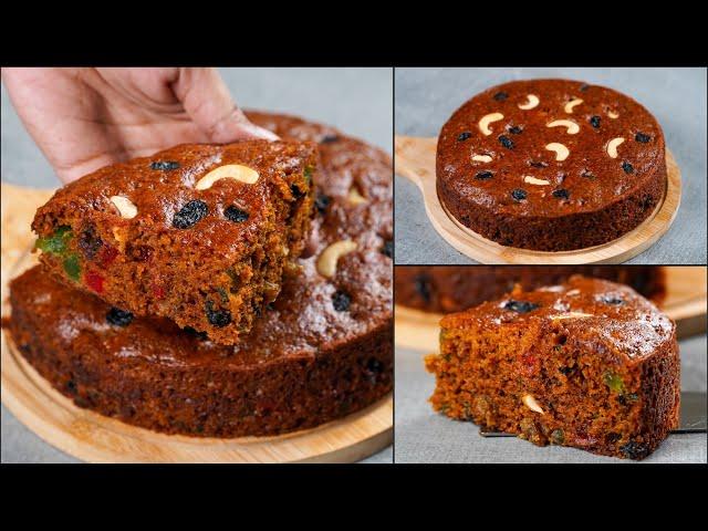 Christmas Special Plum Cake Recipe | Eggless & Without Oven | Easy & Delicious Plum Cake Recipe