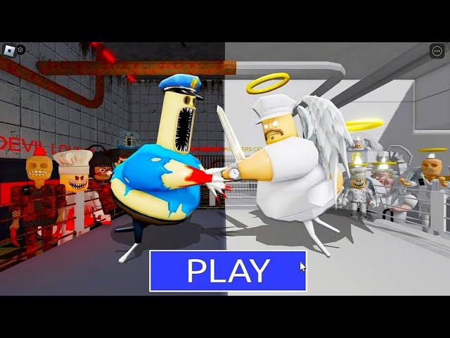 BARRY EXE VS ANGEL BARRY'S PRISON RUN (OBBY) #roblox #scaryobby