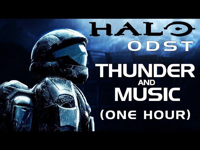 Thunderstorm Ambience | Halo 3: ODST Music (One Hour)