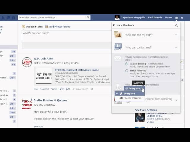 how to enable / Disable  add as a friend on facebook