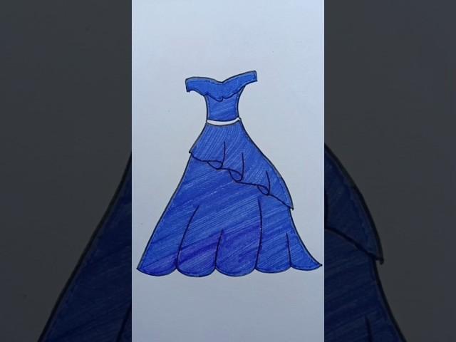 Chindrella gown drawing #dress #shorts #ytshorts #art #muskan