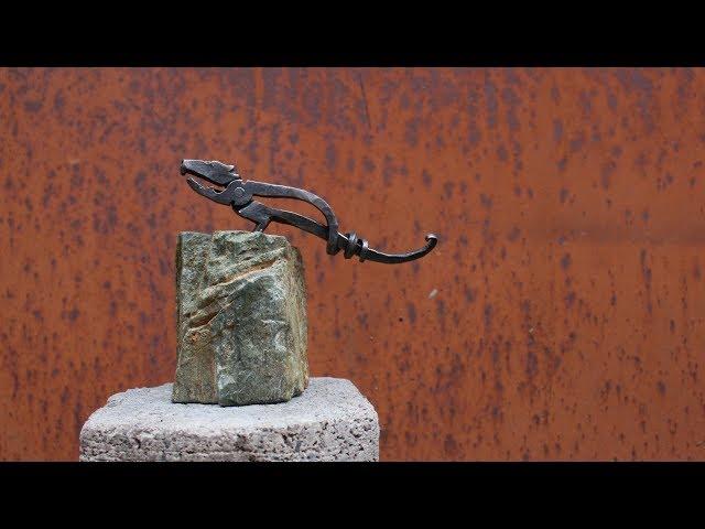 Blacksmithing. The Dinosaur.  Art sculpture