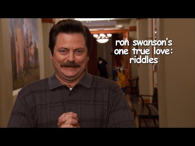 ron swanson loving riddles for 10 minutes 30 seconds | Comedy Bites