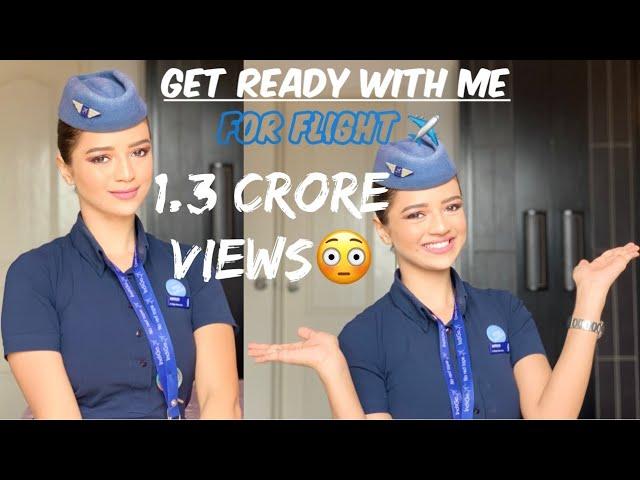 GRWM for flight ️   airline cabin crew makeup look step by step by MansiVijay Lockdown 2021