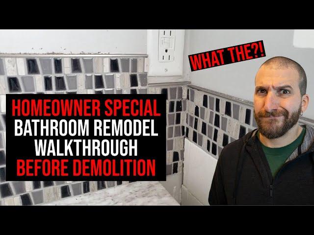 The WORST Bathroom Remodel I've Seen In A Long Time! Walkthrough Before Demo