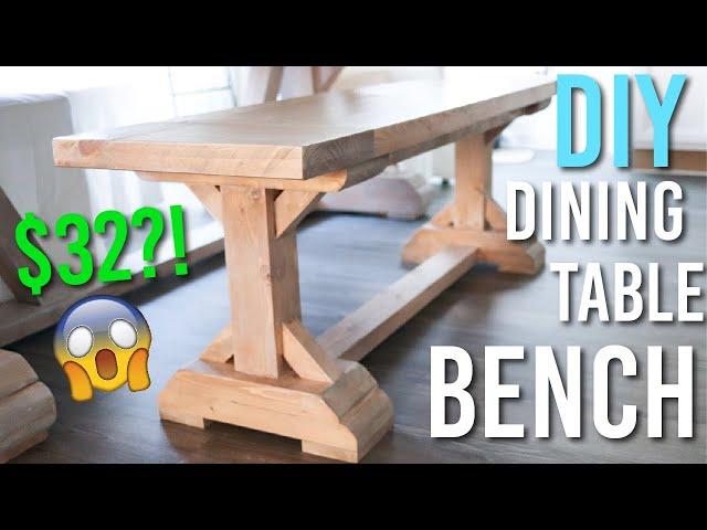 DIY Dining Table Bench - ONLY $32 IN LUMBER!