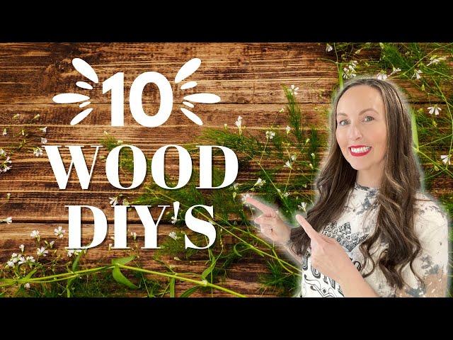 10 WOOD DIY'S - these are my favorite! DIY wood home decor - wood projects