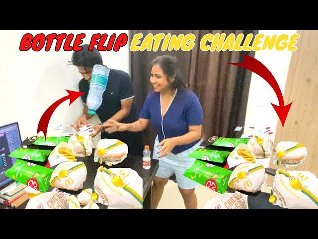 Flip and Eat /Flip the Bottle and EAT Challenge / Himani Sachan Vlogs