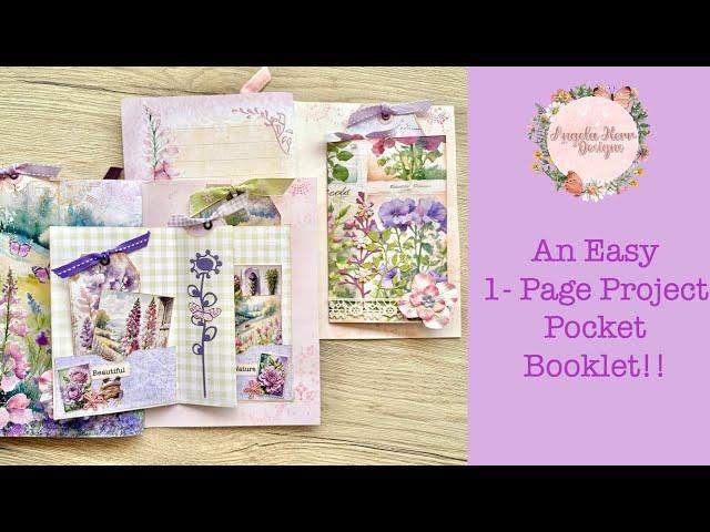 An Easy 1 Page Pocket Booklet Project for your Journal!