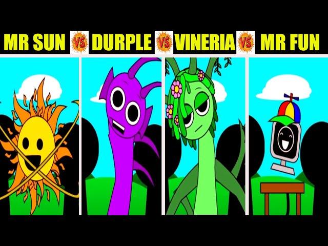 Incredibox Sprunki definitive but mix MR SUN vs DURPLE vs VINERIA vs MR FUN in all phase different