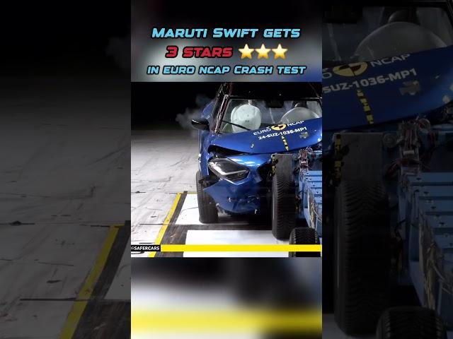 3 stars for Maruti Swift in Euro NCAP crash test! #marutiswift2024