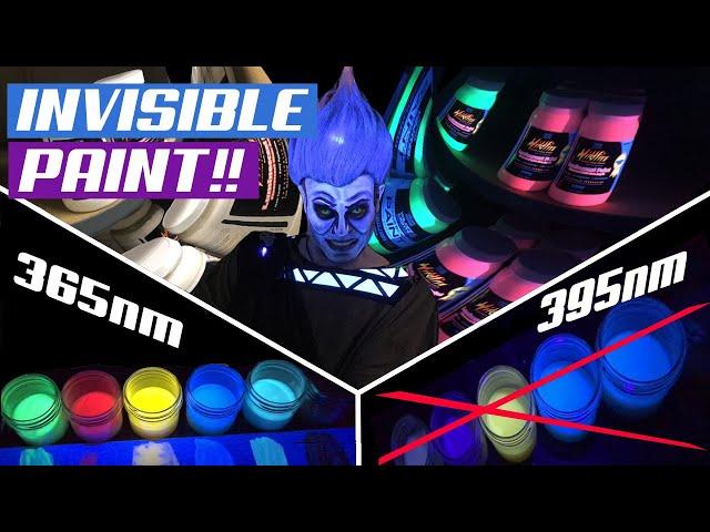 DIFFERENCE Between 365nm and 395nm On Wildfire INVISIBLE CLEAR Color UV Black Light Paint