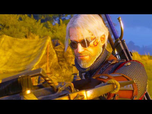 Geralt's crossbow performance. Both outcomes. Witcher 3