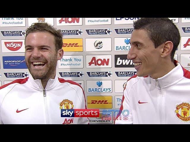 Juan Mata translates for Angel Di Maria