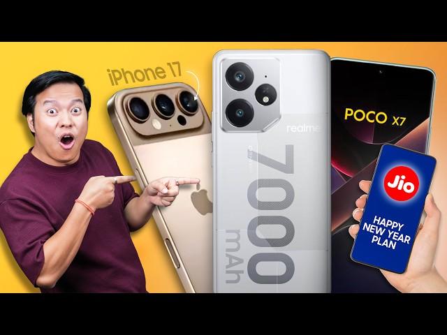 realme 7000mAh Phone , Samsung S25 Ultra , iPhone 17 Pro , Poco X7, Jio Plan, Lava new phone?