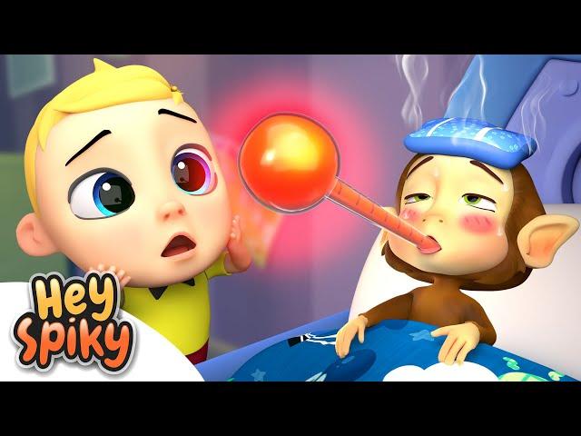 Maymun Hasta Şarkısı - Hey Spiky Türkçe - Çocuk & Bebek Şarkıları