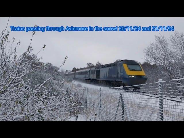 Trainspotting in the snow around Aviemore 20/11/24 and 21/11/24