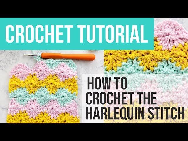 HOW TO CROCHET THE HARLEQUIN STITCH, Harlequin Stitch Crochet Tutorial