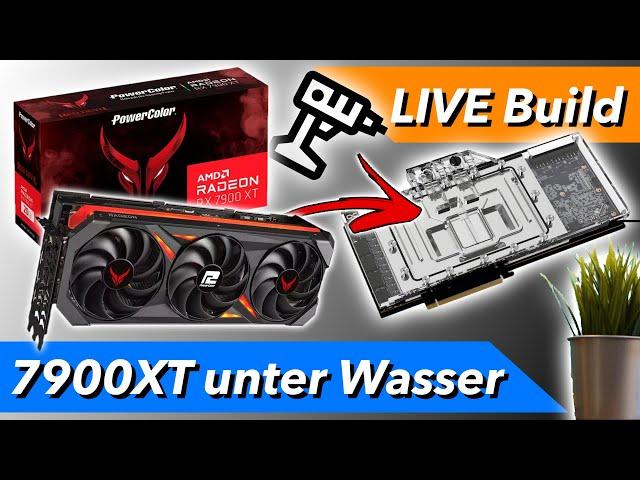 RX7900XT Red Devil auf Wasser mit XTX Kühler Eisblock GPX Alphacool | LIVE PC Building