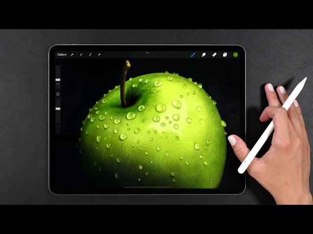 Draw With Me - Realistic Apple | My Procreate Digital Art Technique