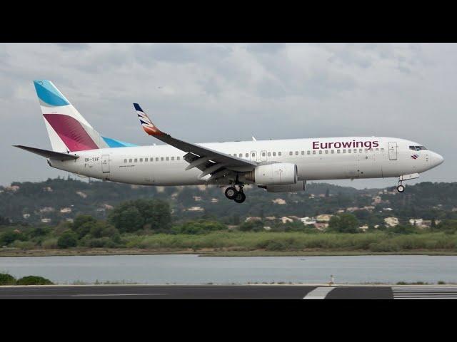 A Full Day at Corfu Airport, Scenic Up close Planespotting in 4K Incl New Location! Part 1