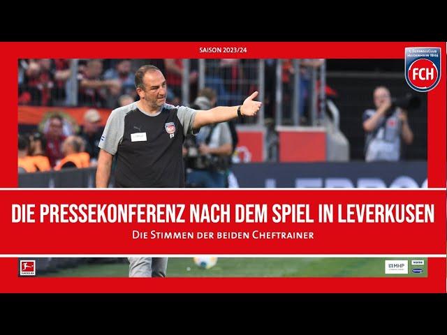 Die Pressekonferenz nach dem Spiel in Leverkusen