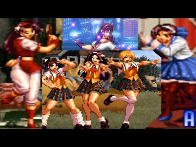 KOF Athena Asamiya 94~XV Appearance Scenes Provocation Victory Pose Collection