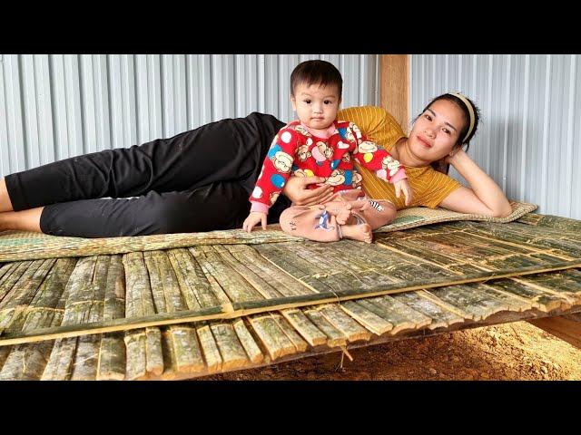 Make a new bed from bamboo, care for and keep your baby warm this winter | Nguyễn Thị Kiều