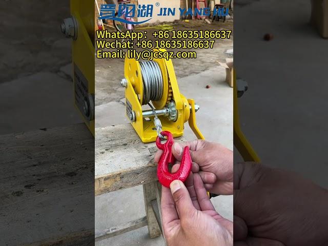 JIN YANG HU Portable Manual Hand Winch Detail Display of Self-locking Hand Winch #winch #tools