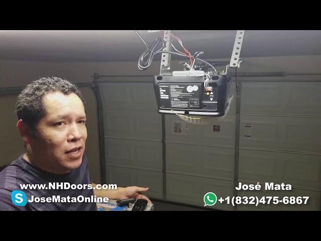 Cómo programar los limites de cerrar y abrir una puerta de #Garage - #Houston, TX