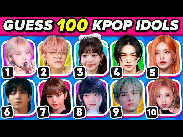 GUESS 100 KPOP IDOLS  Most Popular Idols | Kpop Quiz 2024