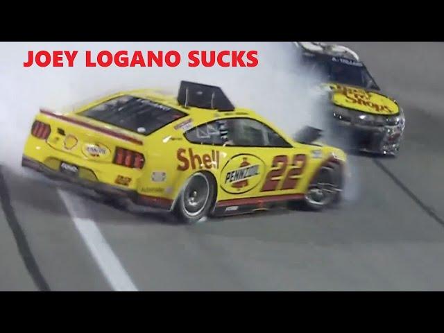 Wrecking Joey Logano on every track in NASCAR Heat 5