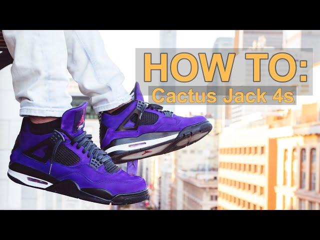 HOW TO: Customize TRAVIS SCOTT CACTUS JACK Jordan 4 DIY Tutorial