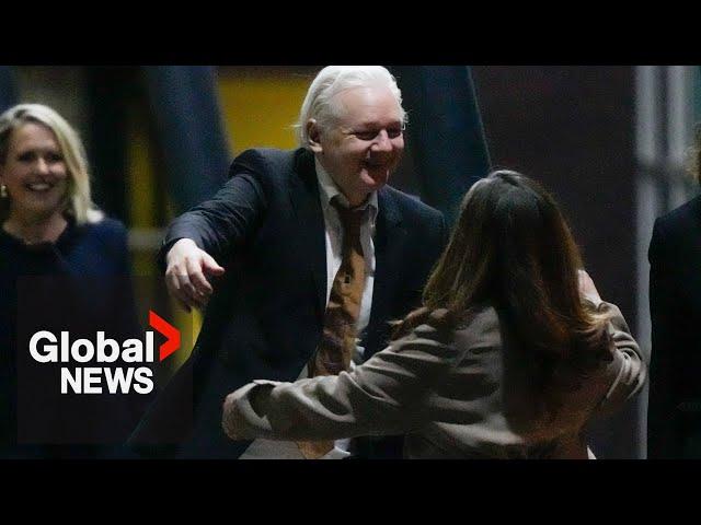 Julian Assange reunites with wife, family in Australia after being freed