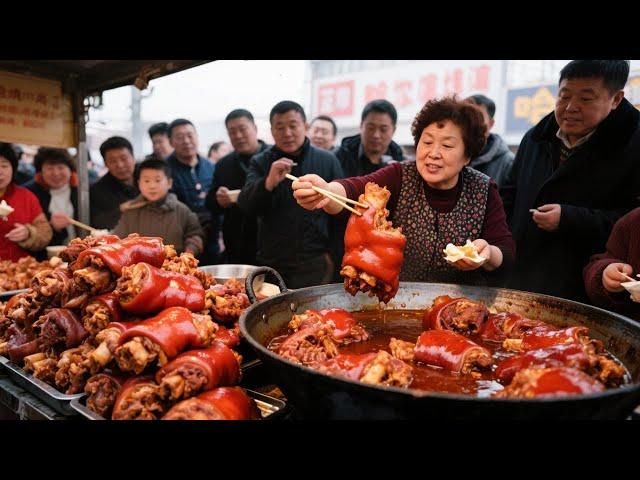 哈尔滨大妈卖霸气扒肉，16元一份2小时全卖完，号称全市最好吃【探味小幺】