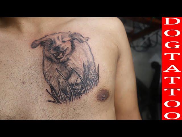 Best tattoo studio in jaipur - dog tattoo done by xpose tattoos jaipur