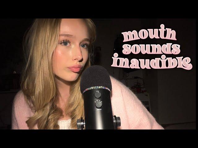 ASMR mouth sounds, inaudible whispers - binural, 100% sensitivity