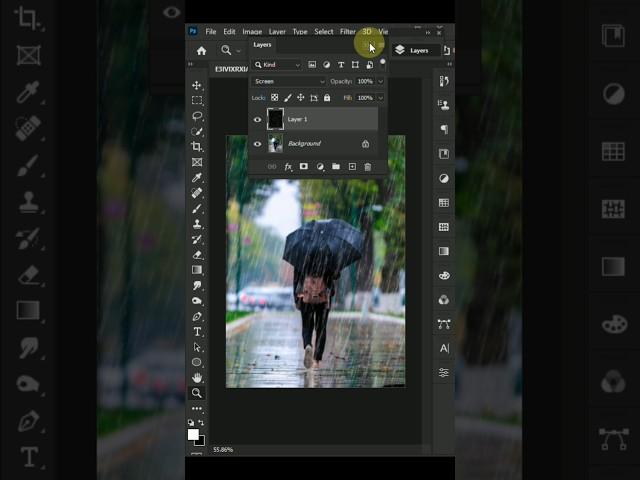 Create a fake rain effect in Photoshop