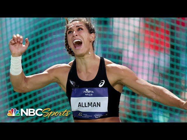 Valarie Allman's clutch throw delivers discus title in Florence | NBC Sports