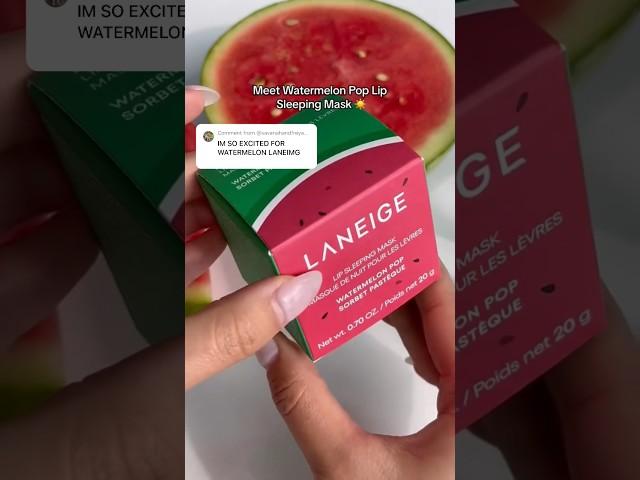 NEW WATERMELON POP LIP SLEEPING MASK! Coming 6/10 to the  @Sephora  app and 6/11 to us.laneige.com