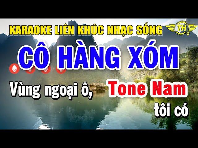 Karaoke Liên Khúc Nhạc Trữ Tình Tone Nam | Chọn Lọc Lk Nhạc Vàng Dễ Hát - Cô Hàng Xóm