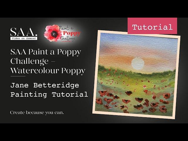 SAA Paint a Poppy Challenge - Sharon Hurst Poppy Tutorial