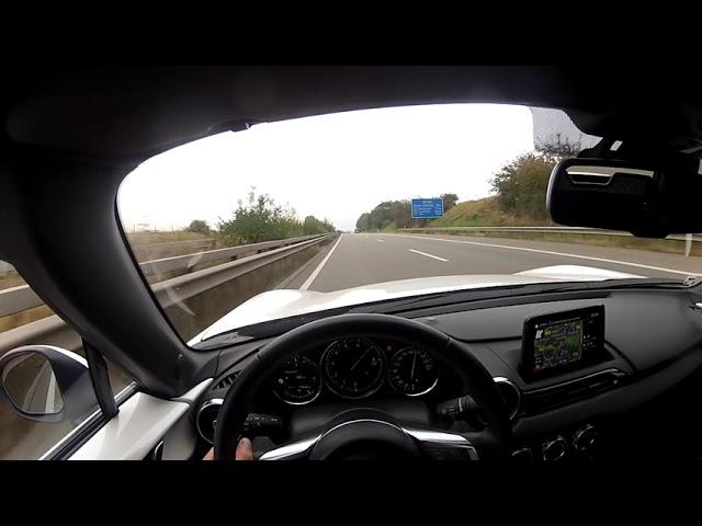 TOP SPEED MX-5 ND 184 POV VIEW - Autobahn - over 230 km/h